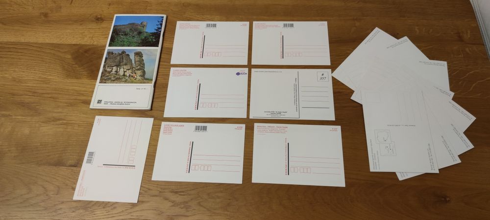 Karkonosze - pocztówki i 40 letnia książeczka