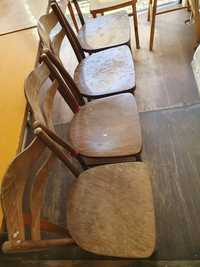 Stare PRL krzesła- Drewniane
