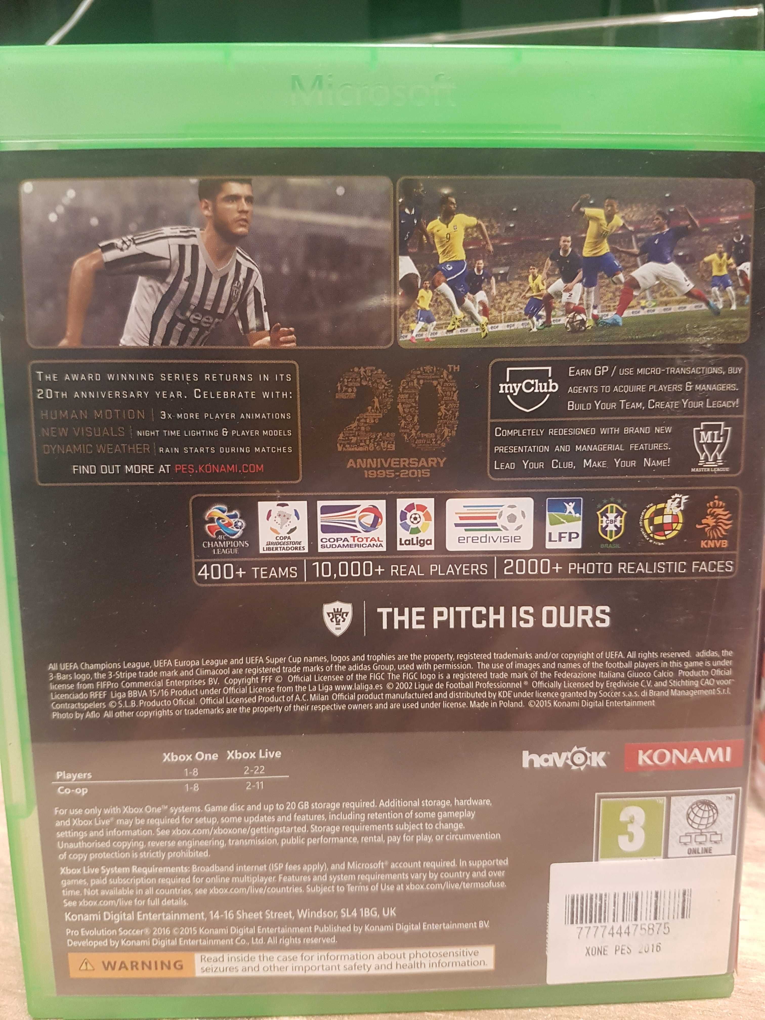 Pro Evolution Soccer 2016 Microsoft Xbox One Series X SklepRetroWWA