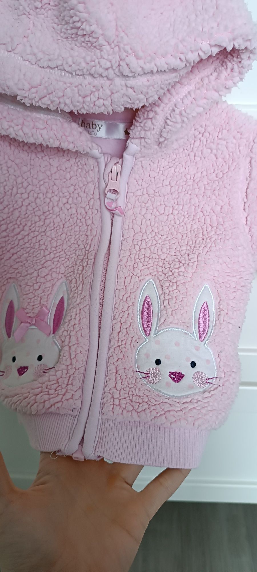 Ciepła bluza z króliczkiem r. 62