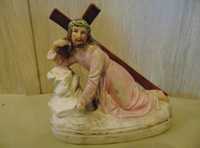 Art deco,biskwitowa figurka,P.Jezus pod krzyżem