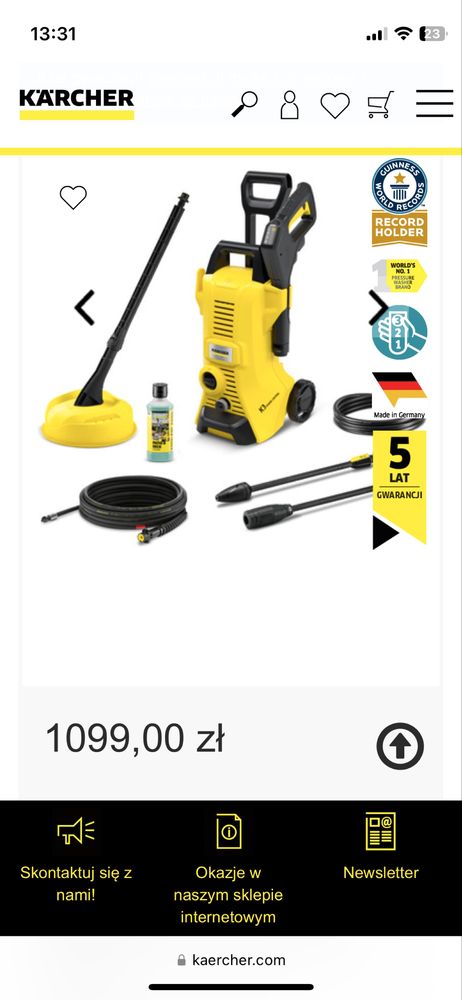 Nowa myjka cisnieniowa Karcher K 3 POWER CONTROL HOME & PIPE