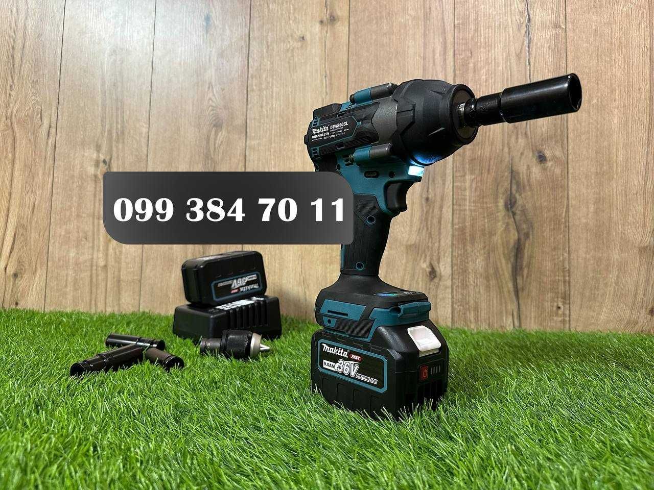 Професійний гайковерт Makita DTW850PRO Гайкокрут із насадками 36V-9Ah