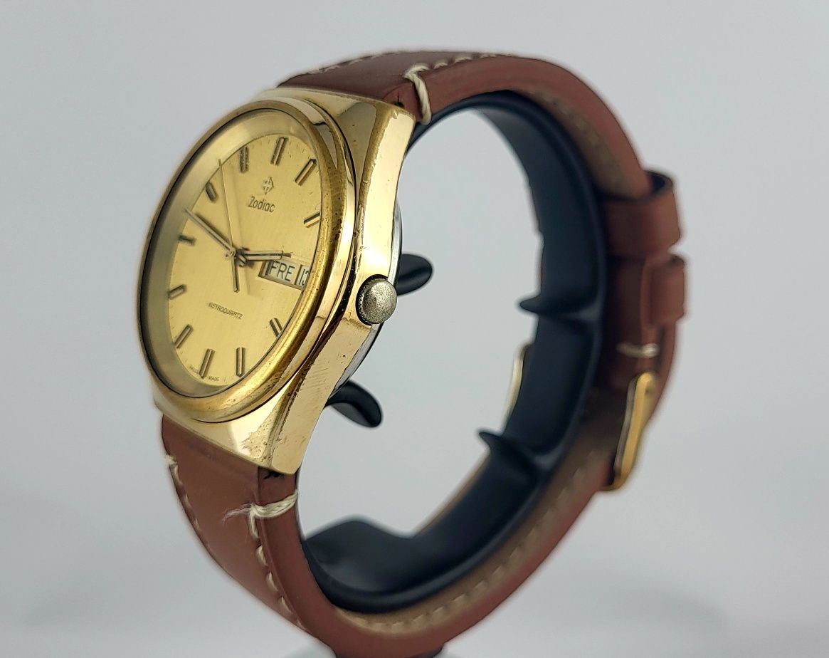 Zegarek męski Zodiac Swiss Astroquartz lata 70te Vintage Unikat XL