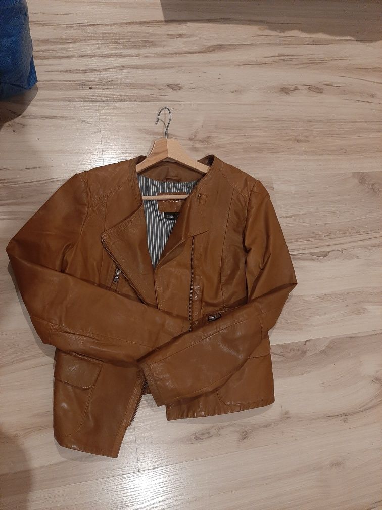 Skórzana kurtka Mango, rozmiar S