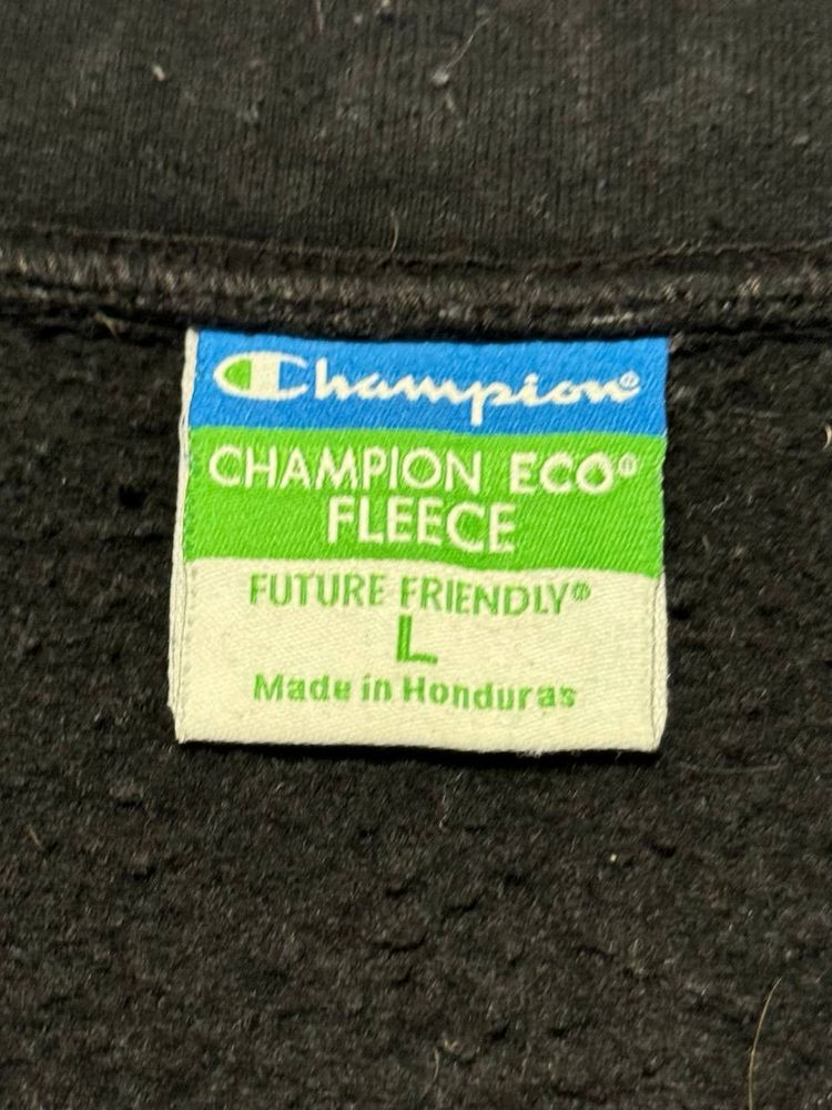 Свитшот зип кофта Champion University baggy (оригинал) черная мужская