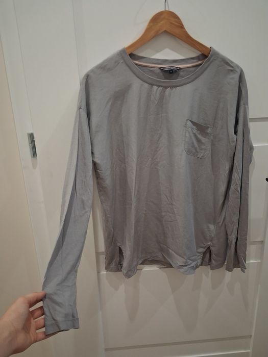 Tommy Hilfiger bluzka szara damska z jedwabiem. M
