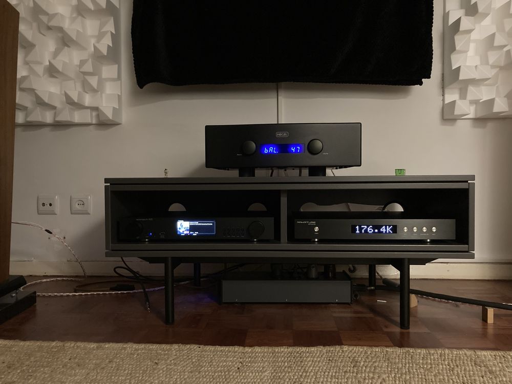 Móvel Hi-Fi / TV cinza escuro