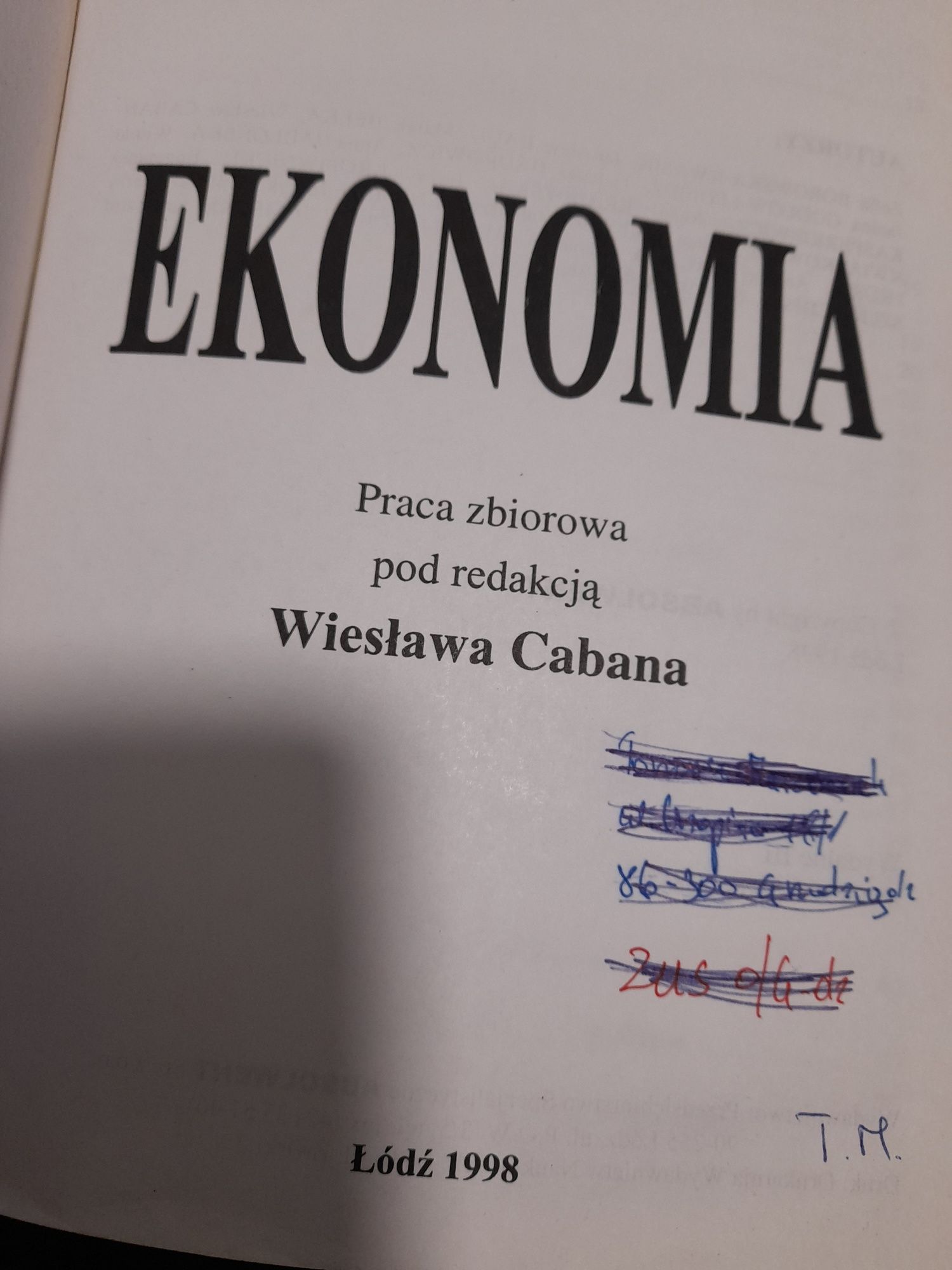 Ekonomia Wiesław Caban wyd. 1998 r.