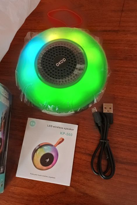 Głośnik przenośny Okop KP 560 bluetooth mp3 radio podświetlenie NOWY