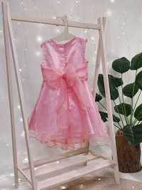 Сукня рожева 4-6 місяців, плаття рожеве, 68 розмір, святкова сукня