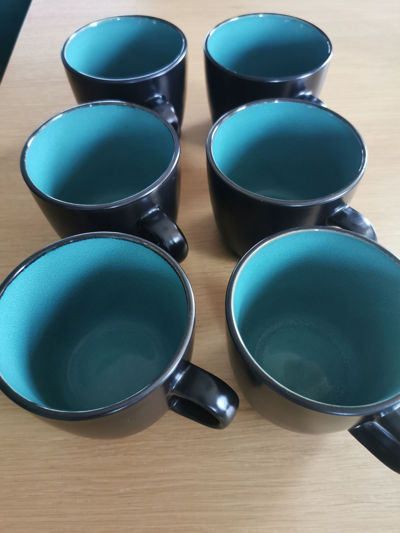 Kubek porcelit Wabi Sabi Jadeite 400 ml czarny 6 szt.