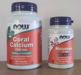 NOW Foods, Coral Calcium, Meletonin Plus, Wapno  i Melatonina