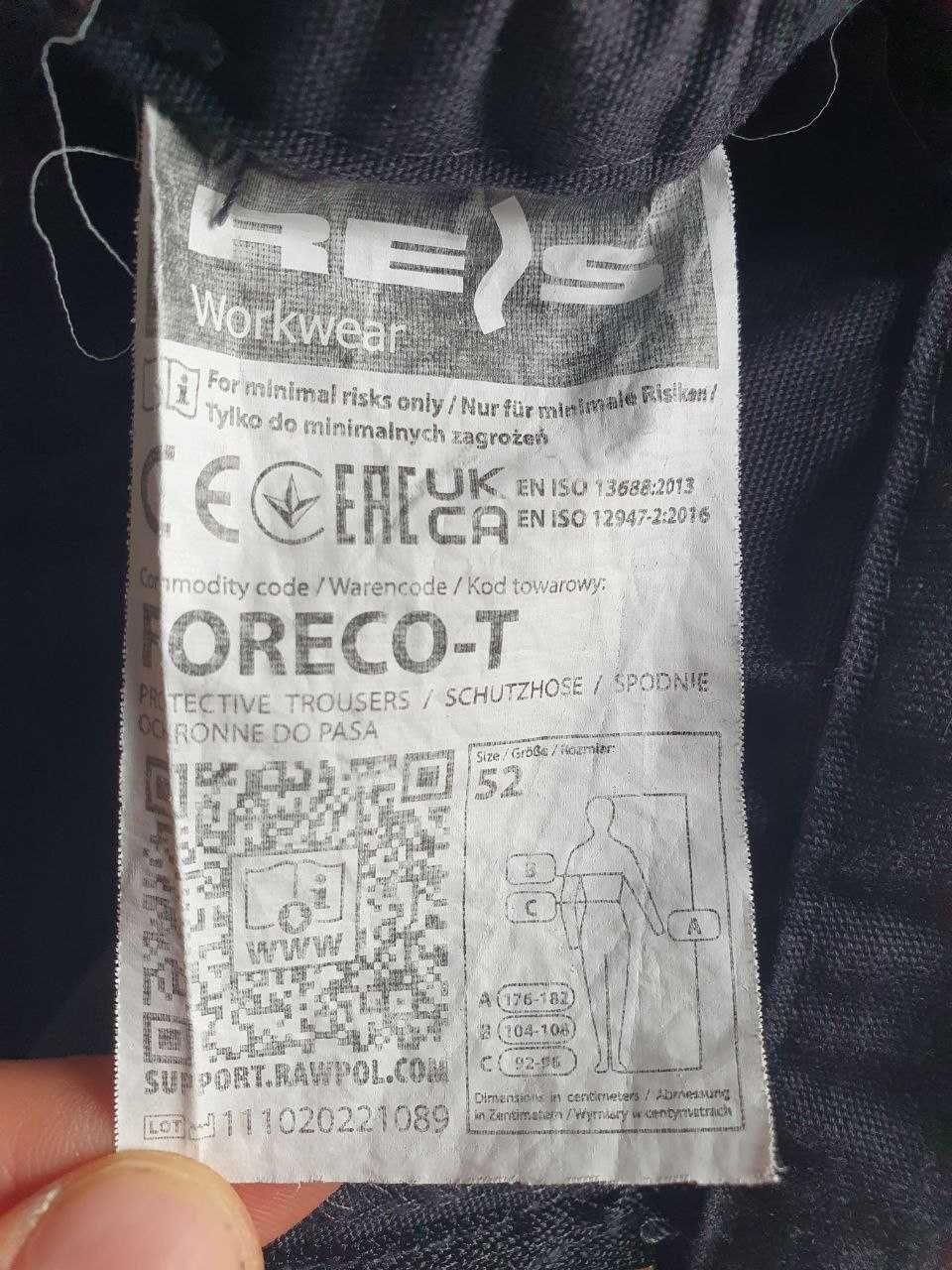 Spodnie robocze REIS FORECO-T (rozmiar S/176-182) | dobry stan