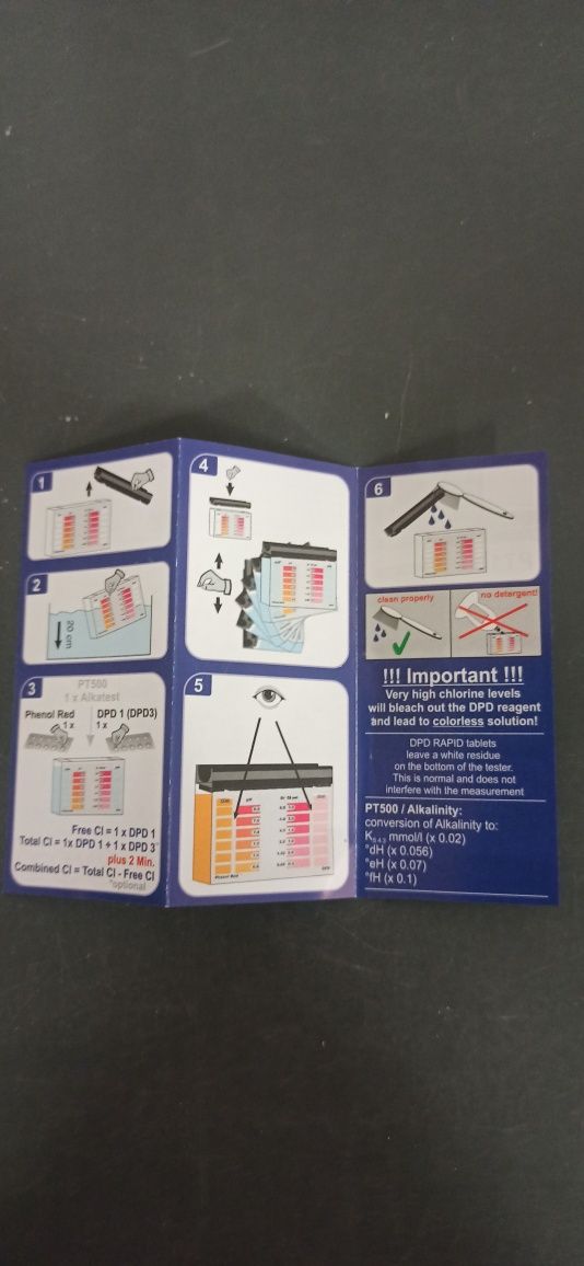 Хімія для басейну . Тестер для перевірки рівня рН, хлору