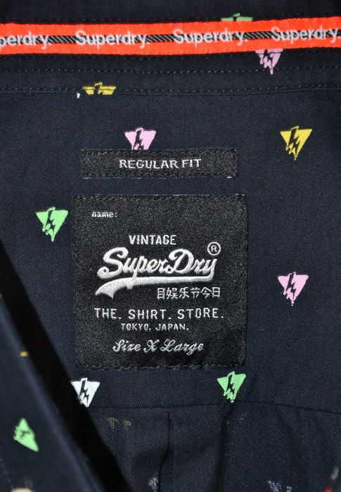 SuperDry Havana Print Koszula Męska XL Oryginalna Super Stan Bawełna