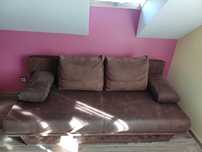 Sofa rozkladana brazowa