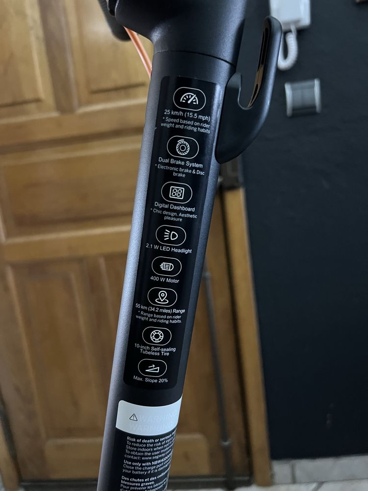 Trotinete eletrica nineboat F2 Plus Como nova