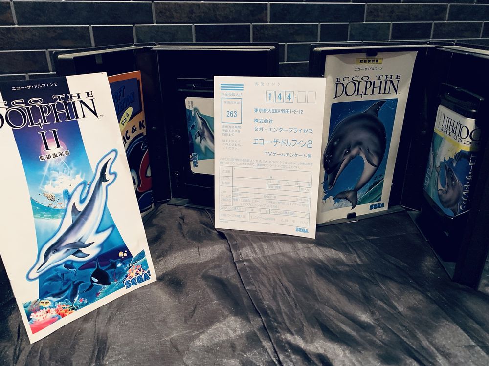Sega Mega Drive Ecco the Dolphin 1,2 Japan Ntsc