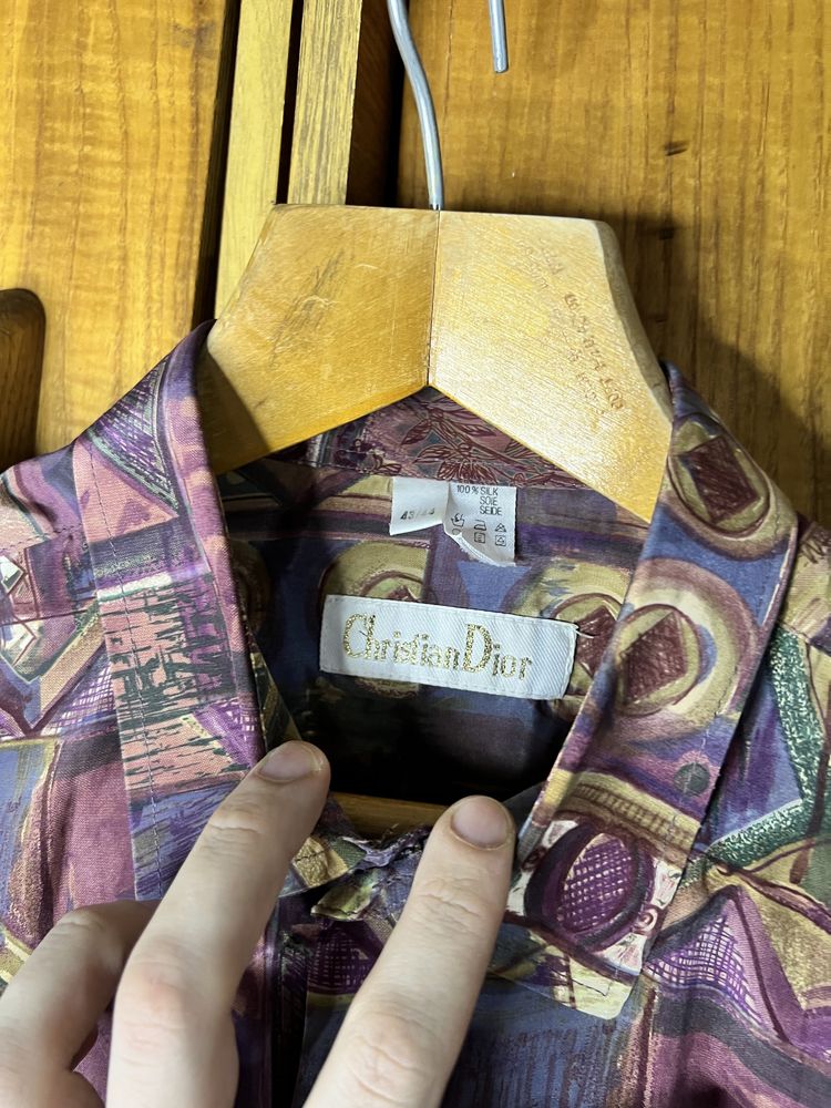 Летняя шёлковая рубашка без рукава Christian Dior оригинал L XL