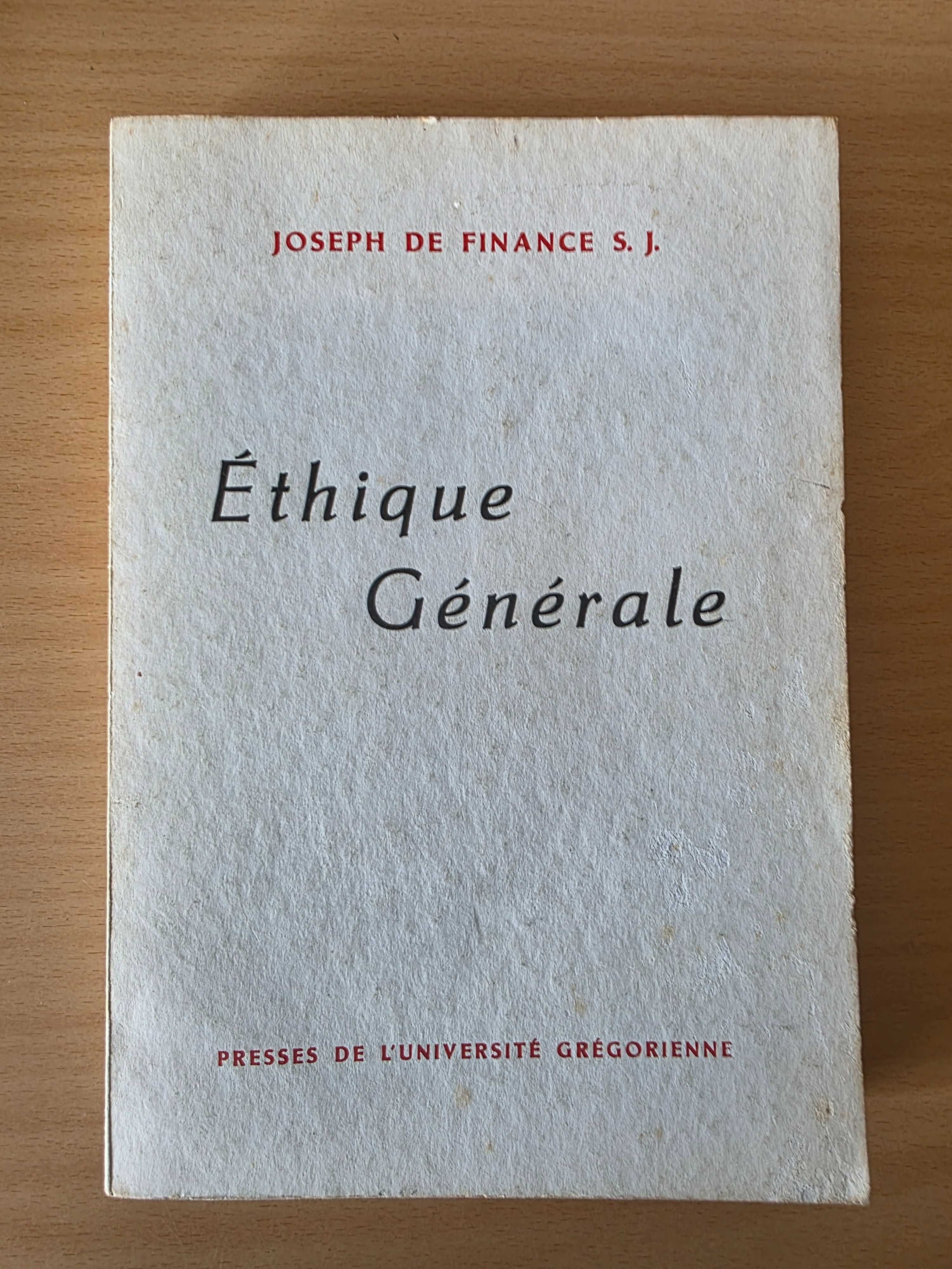 Livro "Éthique Générale" de Joseph de Finance S. J.