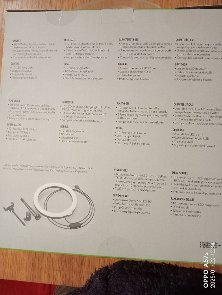 Kit anel luminoso Led