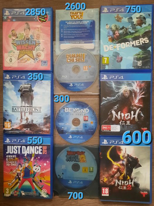 Лот ігор для sony PS4/5: Знання сила, Це ти, De Formers, Nioh, Asterix