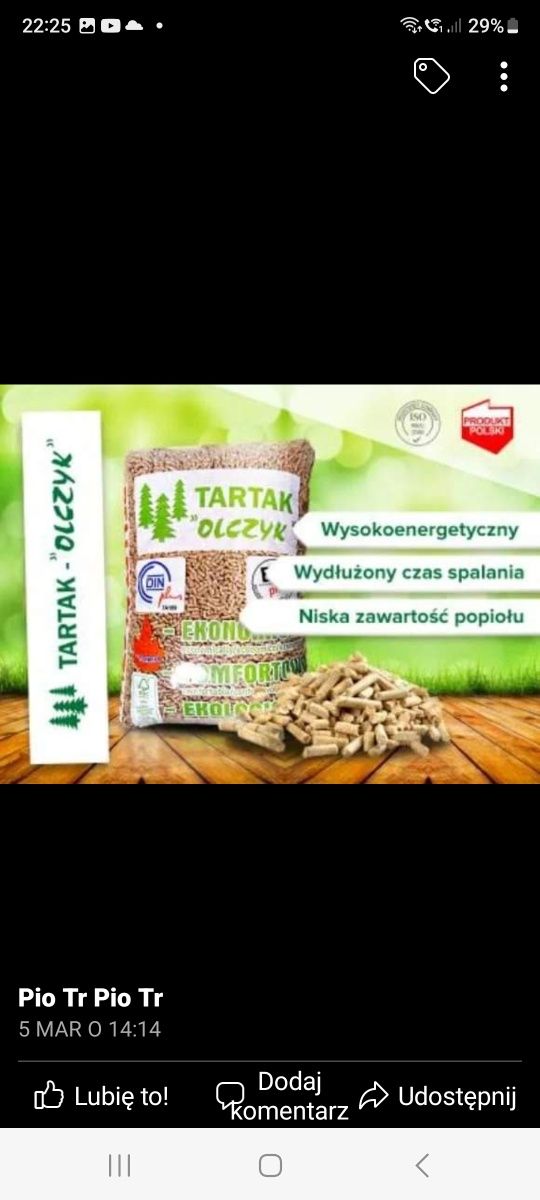 Pellet Barlinek Gold Energy EdWood Olczyk najwyższa jakość