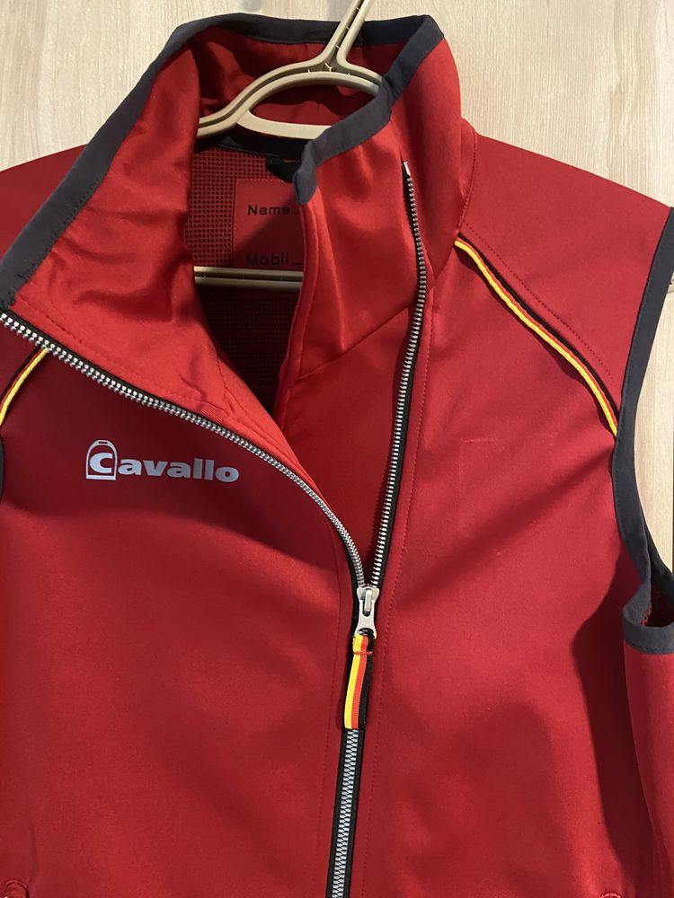 Cavallo 40 damska czerwona  kamizelka jeździecka konie soft shell