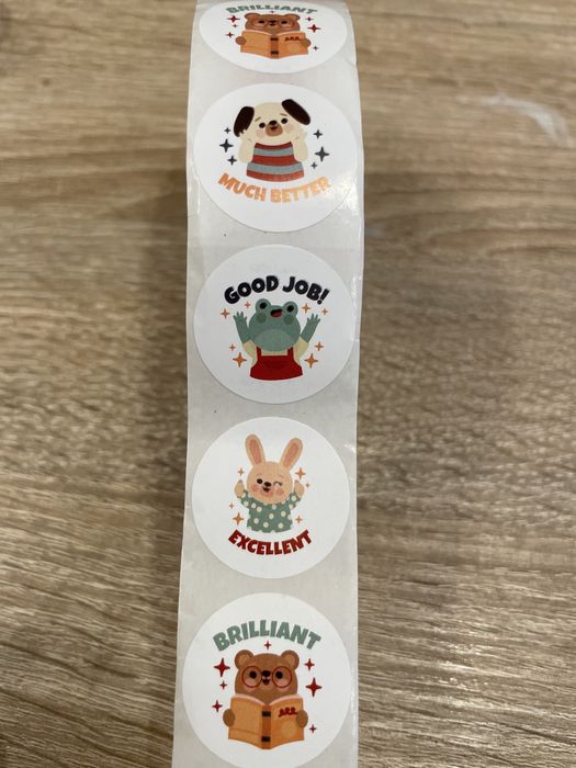 Autocolantes / Stickers em rolo para Festas /Negócio "good job"