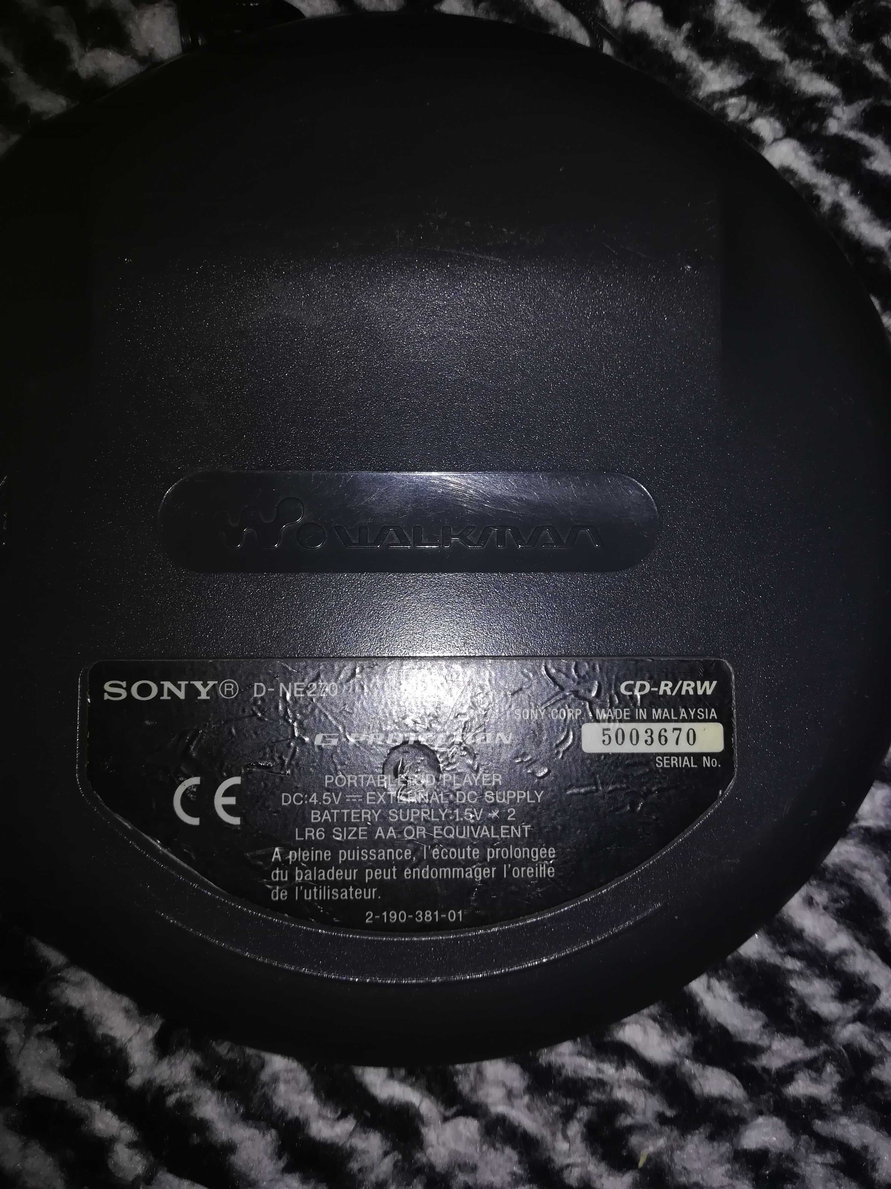 Sony discman srebrny