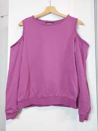Fioletowa bluza Reserved 38/M różowa bluza bez ramion bluzka top koszu
