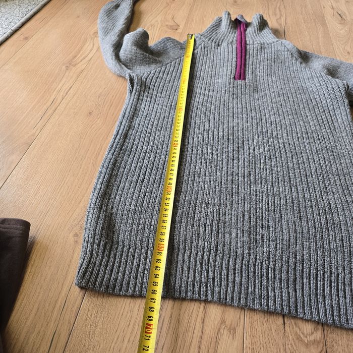 Sweter golf wełna wool bekken strom s 36 m 38 długi rękaw zimowy