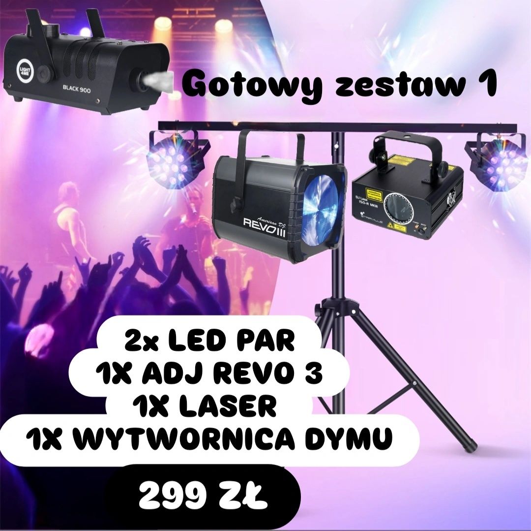 Wypożyczenie wynajem oświetlenie efekty dyskotekowe laser stroboskop