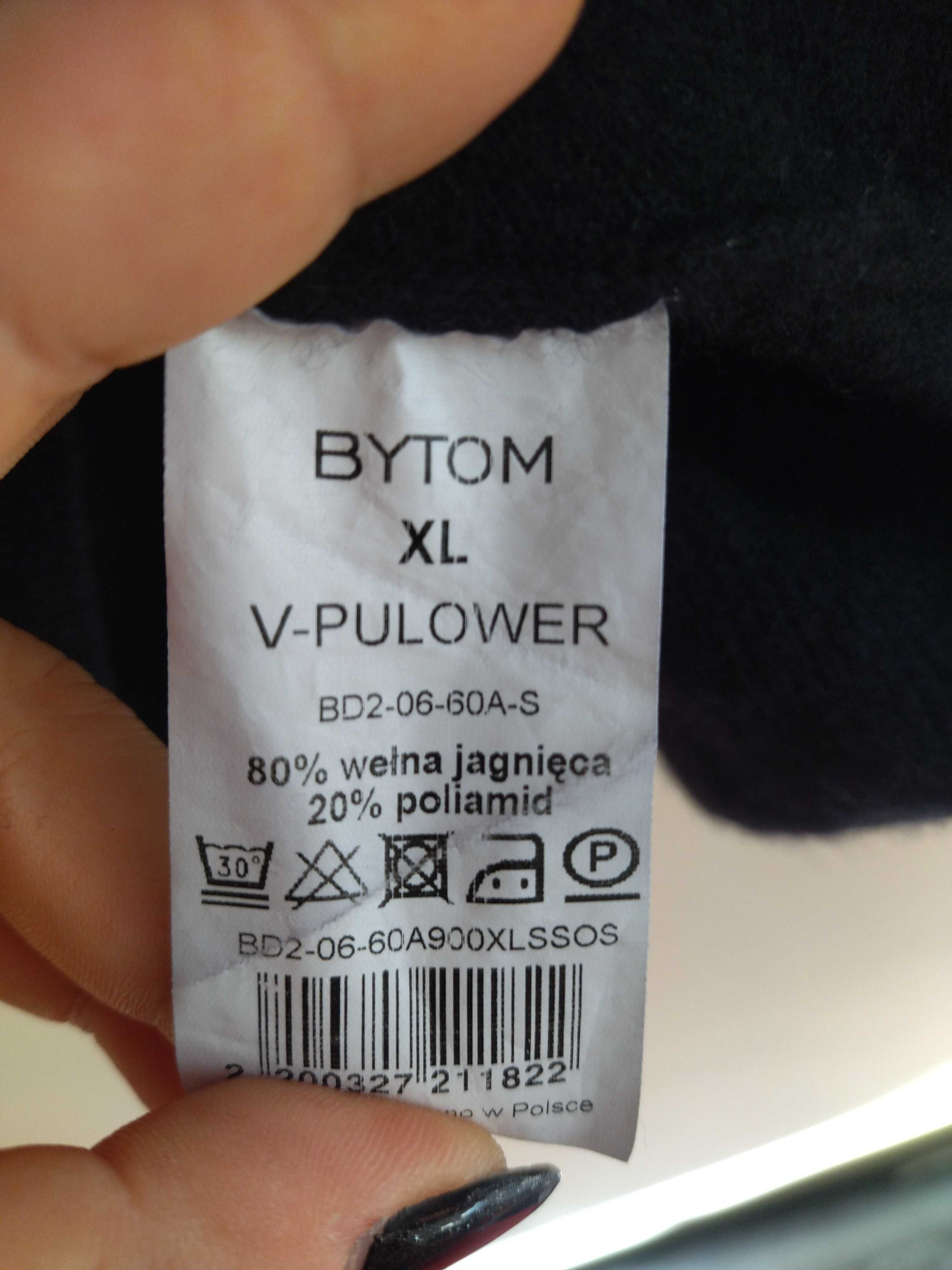 V-neck pulover Bytom wełna jagnieca