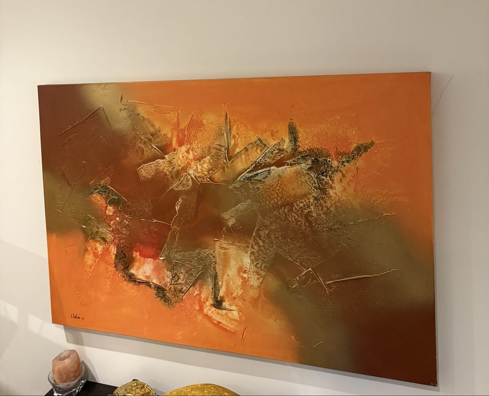 Quadro em tons alaranjados