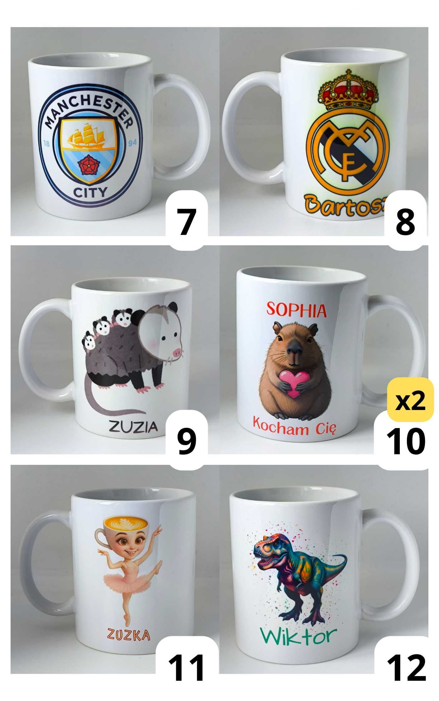 Tanie kubki z kolorowymi grafikami outlet - nowe z wadami grafik