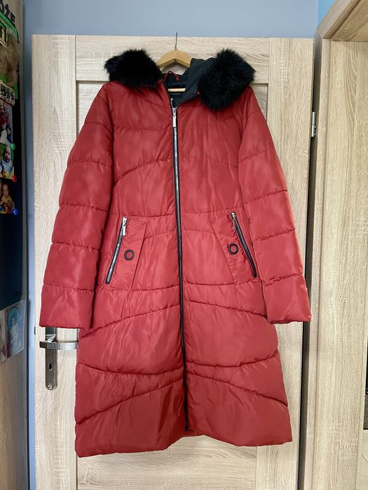 Ciepła zimowa długa kurtka płaszcz Carry rozmiar XL