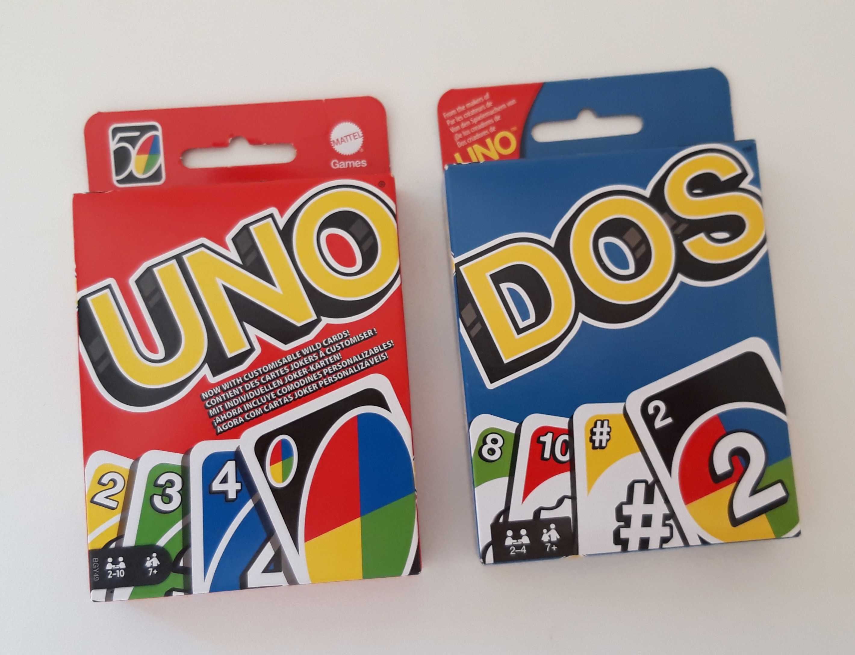 Jogos de cartas UNO e DOS - Artigos Novos.