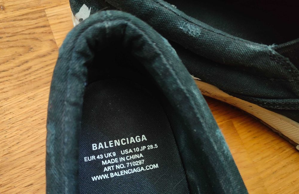 Кеды, слипоны Balenciaga Graffiti Print Размер 43 - 44