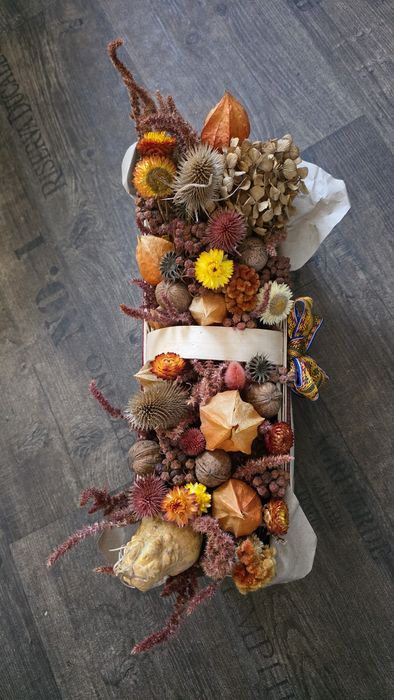 Смачні овочеві букети Осіння композиція з сухоквітів
