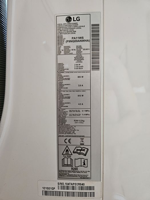 Ar condicionado e desumificador LG