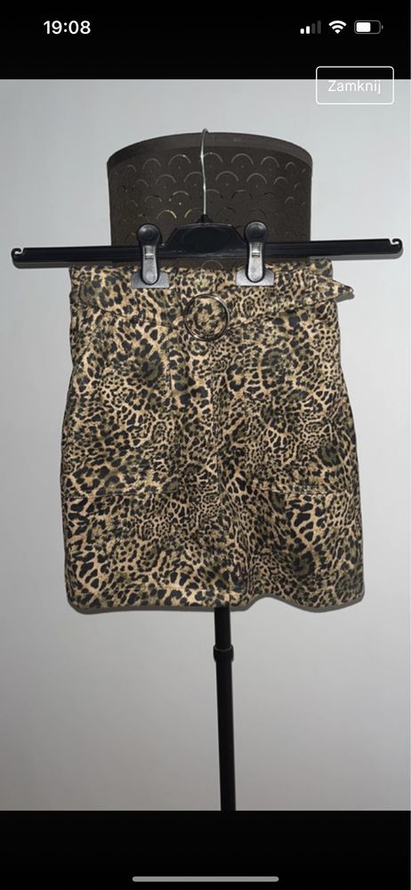 Spódniczka mini panterka Bershka