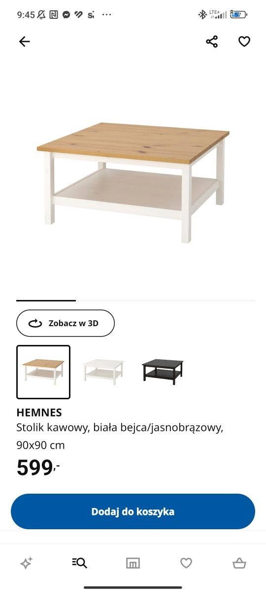 Stolik kawowy Ikea Hermes