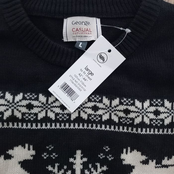 George- nowy męski sweter  świąteczny-L