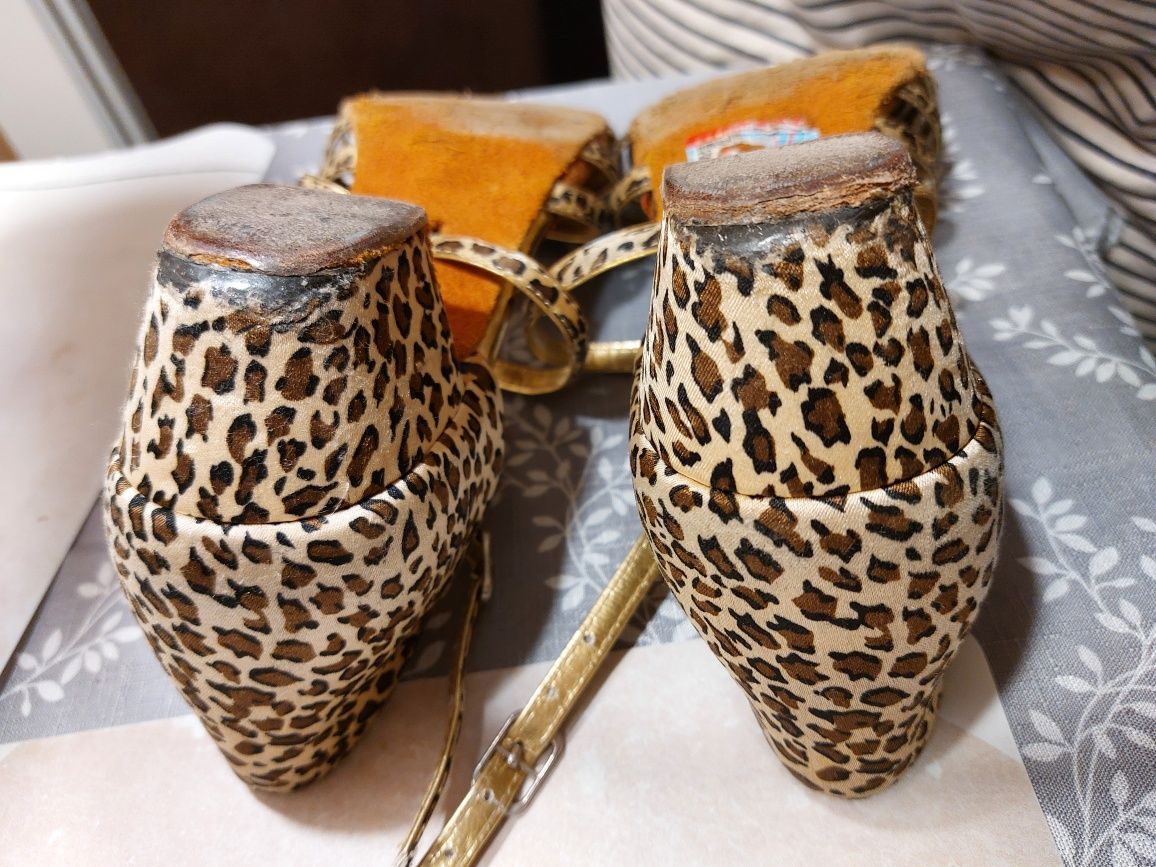 Buty do tańca towarzyskiego w panterkę rozmiar 37