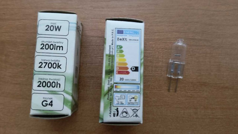 Żarówki G4 halogenowe Zext 12V