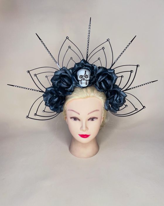 Корона обруч на голову Хелоуін Санта Муерте Хеловін Helloween Хеллоуин