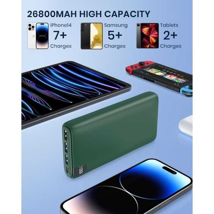 Addtop B02P Powerbank 26800Mah Pd Qc3.0 Usb-C 3X Usb