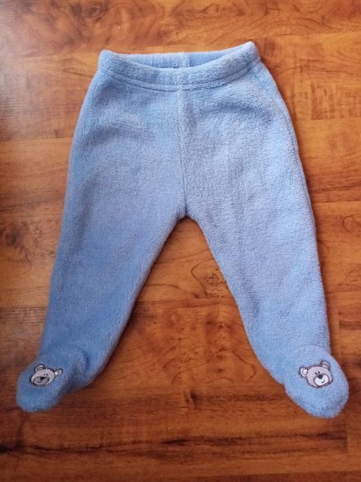 Ciepłe półśpiochy niemowlęce welurowe 62